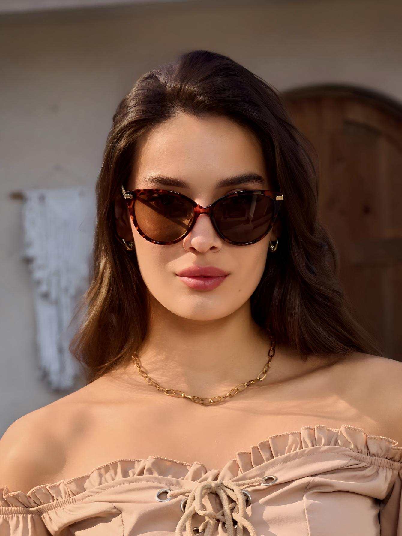 Sunglasses Cat Eye - Gafas retro minimalistas de moda con