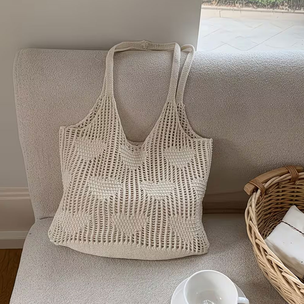 Tote Bag Beach - Bolso de Mano de Paja Tejido