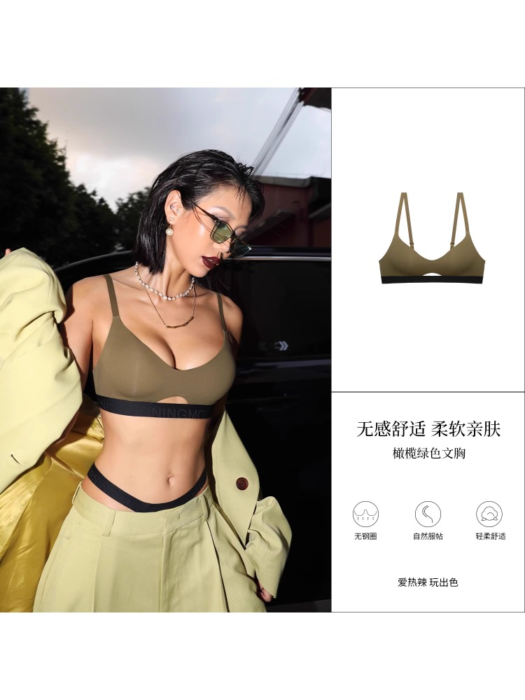 YUQI-Sujetador deportivo liger - Bralette Triangle Set reseña y precio